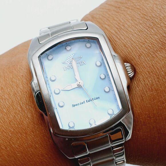 INVICTA Special Edition LUPAH 23170 Stainless Steel Rectangle Dial Watch Blue - Picture 13 of 15